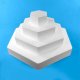 Polystyrene cake base kit – Hexagonal, 4 tiers, for modern composit...
