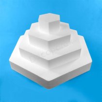 Polystyrene cake base kit – Hexagonal, 4 tiers, for modern composit...