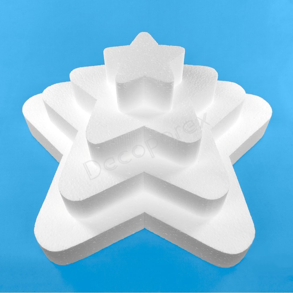 Polystyrene cake base kit – Star, 4 tiers, for special celebrations...