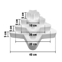 Polystyrene cake base kit – Star, 4 tiers, for special celebrations...