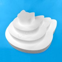 Kit de bases à gâteau en polystyrène – Tête de chat, 4 étages, pour...