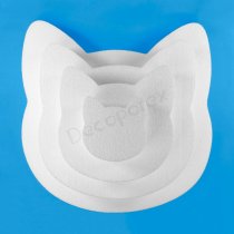 Kit de bases à gâteau en polystyrène – Tête de chat, 4 étages, pour...