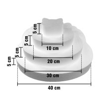 Polystyrene cake base kit – Cat head, 4 tiers, for children's parti...