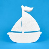 Silueta de velero en poliestireno para decoración náutica y marinera
