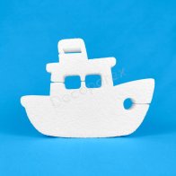 Silueta de barco en poliestireno para decoración marinera y eventos