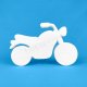 Silueta de moto clásica en poliestireno para decoración – Modelo 2