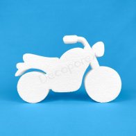 Silueta de moto clásica en poliestireno para decoración – Modelo 2