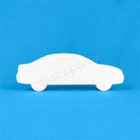 Silueta de coche berlina en poliestireno para decoración y manualidades