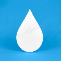 Water drop polystyrene shape for decoration, events and DIY crafts