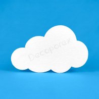 Cloud polystyrene shape for decoration, DIY crafts and school projects