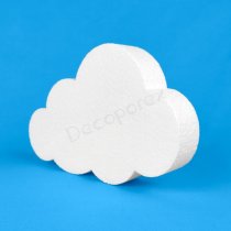 Cloud polystyrene shape for decoration, DIY crafts and school projects