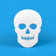 Calavera Día de los Muertos en poliestireno para Halloween y decoración