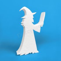 Brujo de poliestireno para Halloween, decoración mágica y fiestas temáticas