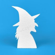 Cabeza de bruja de poliestireno para Halloween, fiestas y decoración