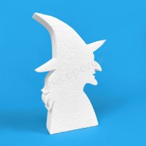 Cabeza de bruja de poliestireno para Halloween, fiestas y decoración
