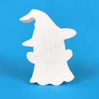 Fantasma con sombrero de bruja de poliestireno para Halloween y decoración