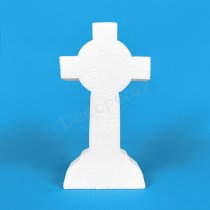 Lápida en forma de cruz de poliestireno para Halloween y cementerios decorativos