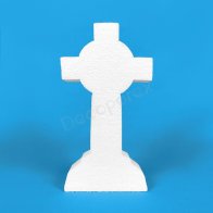 Tombe en forme de croix en polystyrène pour Halloween et cimetière