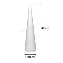 Cône en polystyrène 40x10 cm pointe plate | EPS