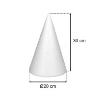 Cono in polistirolo 30x20 cm punta piatta | EPS