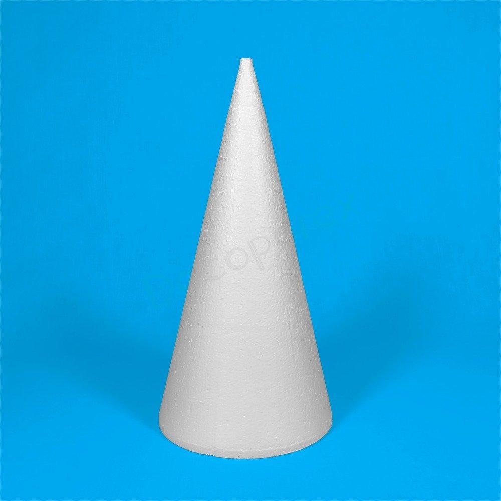 Cono in polistirolo 40x20 cm punta piatta | EPS