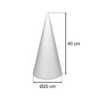 Cono de poliestireno 40x20 cm punta plana | Porexpán EPS
