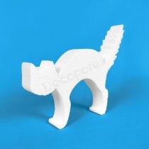 Chat hérissé en polystyrène | Décoration Halloween