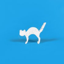 Gato erizado de poliestireno | Decoración de Halloween