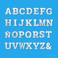 Lettres en polystyrène typographie Roboto | Décoration