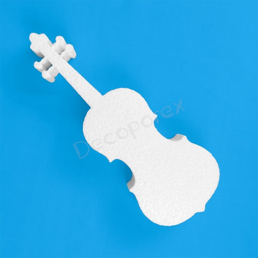 Violon en Polystyrène | Figure Musicale à Décorer