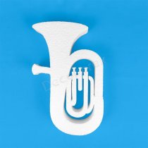 Tuba in Polystyrene | Musical Shape to Decorate