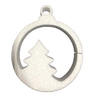 Palla di Natale in polistirolo espanso alto 20Cm per decoro natalizio non verniciato