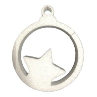 Palla stella natalizia alta 20Cm in polistirolo espanso per decoro natalizio non verniciata